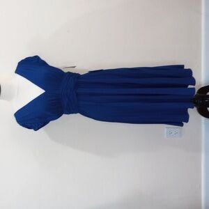 Suzi Chin For Maggy Boutique Blue Midi Dress, Size 10 - New! Nordstrom